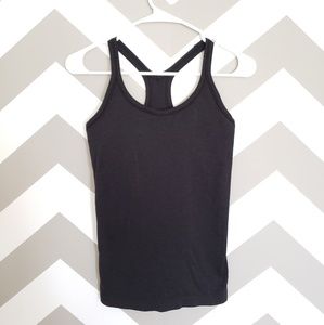 Lululemon Black Ribbed Racerback Tank Size 6
